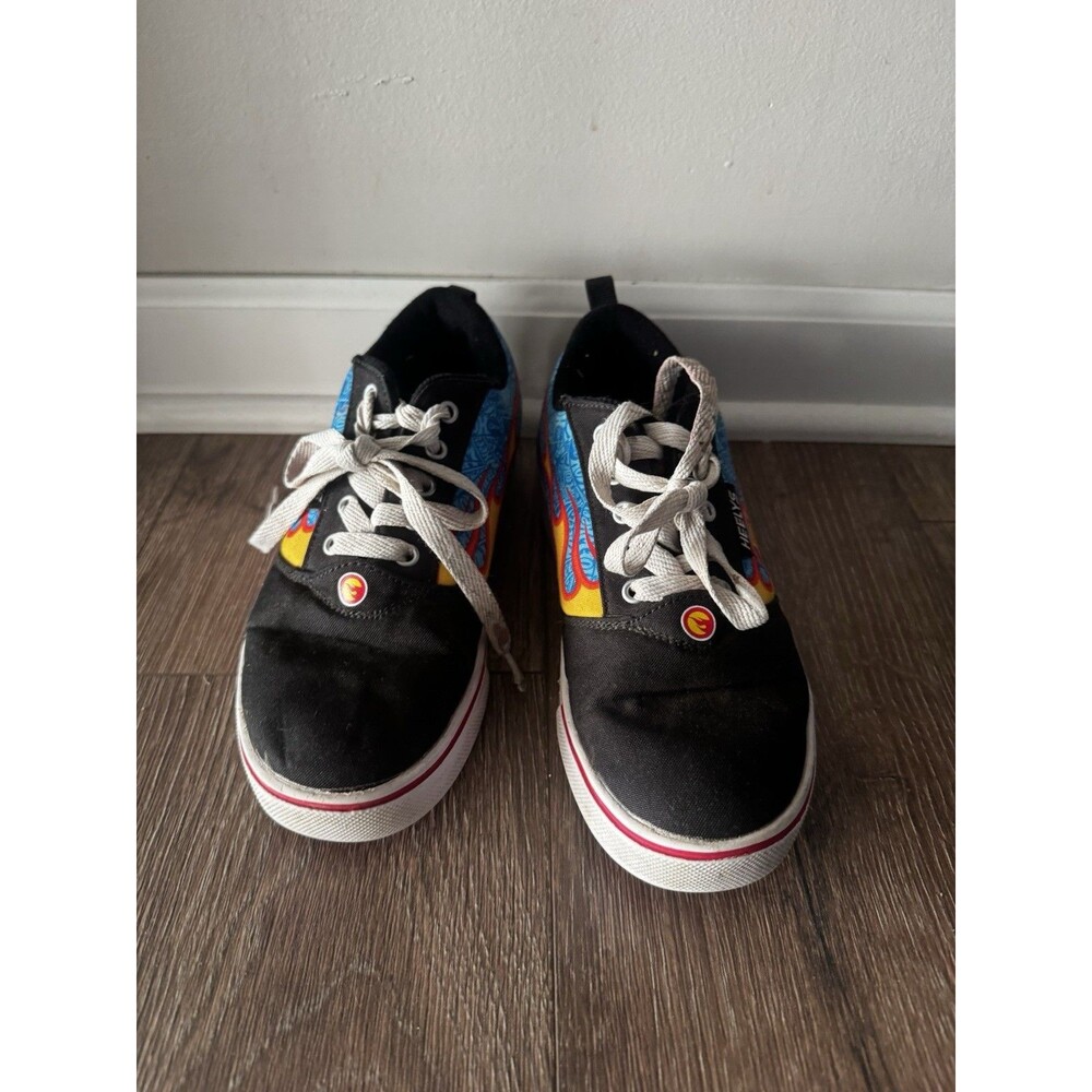 Heelys Hot Wheels Flame Sneakers Black Blue Red Size 5.5 No Wheels